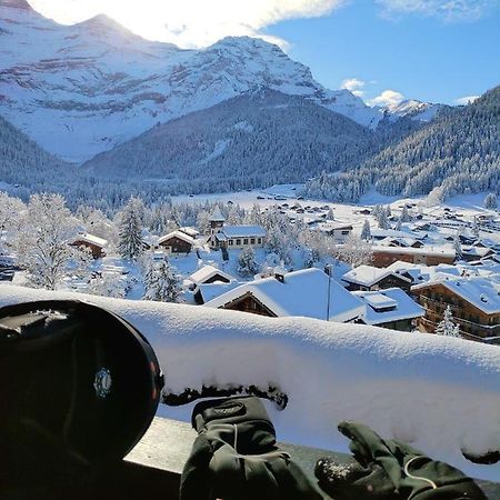 Studio Avec Vue Splendide Sur Les Diablerets Dış mekan fotoğraf
